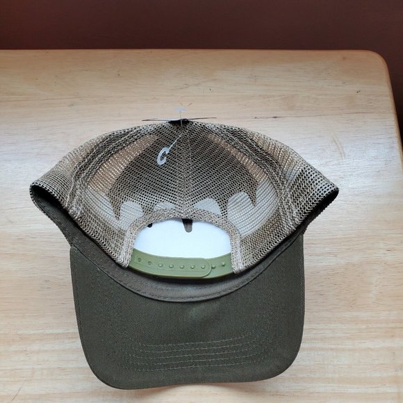 American Flag USA Olive Green Trucker Style Cap Hat H3 Headwear. - Picture 2 of 3